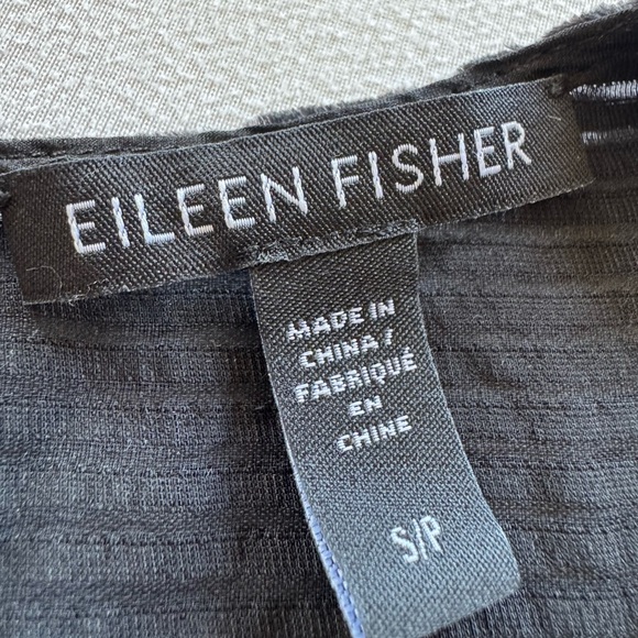 Eileen Fisher Black Velvet Tunic Womens Small - Picture 4 of 4